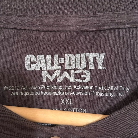 Call Of Duty MW3 Logo Deep Gray T-Shirt Gaming Sz 2XL - Picture 3 of 4